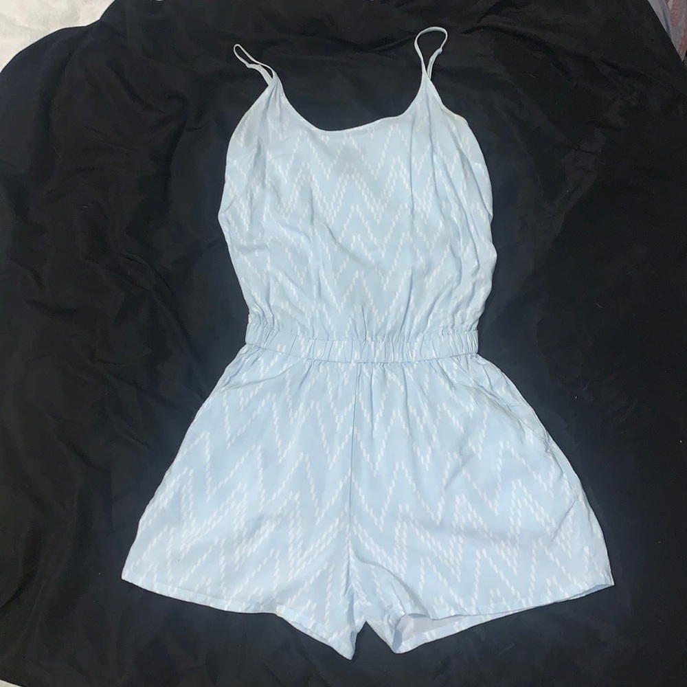 Sky blue romper